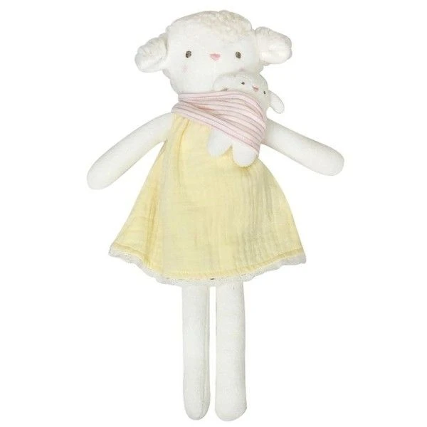 Peluche éponge De Coton Bio Maman Mouton Et Son Petit 35cm Albetta® - Peluche Bio 2 Peluche éponge De Coton Bio Maman Mouton Et Son Petit 35cm Albetta® - Peluche Bio – Image 2