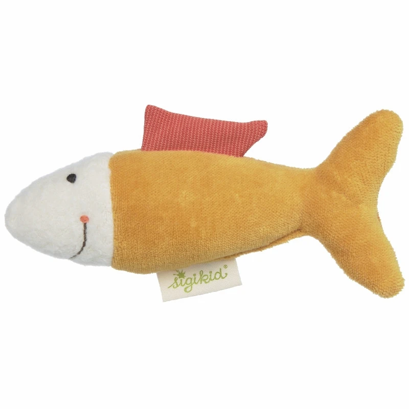 Peluche Hochet Sigikid® Poisson Green 15 Cm - Peluche Bio 1 Peluche Hochet Sigikid® Poisson Green 15 Cm - Peluche Bio