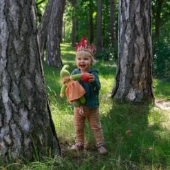 Poupée De Chiffon Nanchen® Natur Poupon Waldorf 36cm Coton Bio (Kba) Bleue Robe Orangé - Poupée Bio -Doudou Bio Promos Boutique poupee de chiffon nanchen natur poupon coton bio kba bleue robe orange poupee bio 3