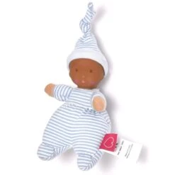 Poupée De Chiffon Premier âge Bleue Rayée Teint Halé 22 Cm Tête Caoutchouc NaturelBonikka - Poupée Naissance -Doudou Bio Promos Boutique poupee de chiffon premier age bleue rayee teint hale tete caoutchouc naturel bonikka poupee naissance 2