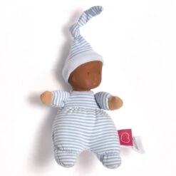 Poupée De Chiffon Premier âge Bleue Rayée Teint Halé 22 Cm Tête Caoutchouc NaturelBonikka - Poupée Naissance -Doudou Bio Promos Boutique poupee de chiffon premier age bleue rayee teint hale tete caoutchouc naturel bonikka poupee naissance 3