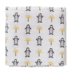 Set De Deux Langes 70cm Coton Bio Pingouin Fresk® -Lange Coton Bio -Doudou Bio Promos Boutique set de deux langes 70cm coton bio pingouin fresk lange coton bio 2