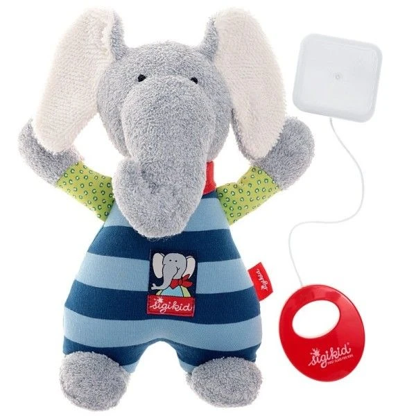 Doudou Peluche Musicale Elephant Coton Lolo Lombardo22cm Sigikid® - Doudou écologiques 4 Doudou Peluche Musicale Elephant Coton Lolo Lombardo22cm Sigikid® - Doudou écologiques – Image 4